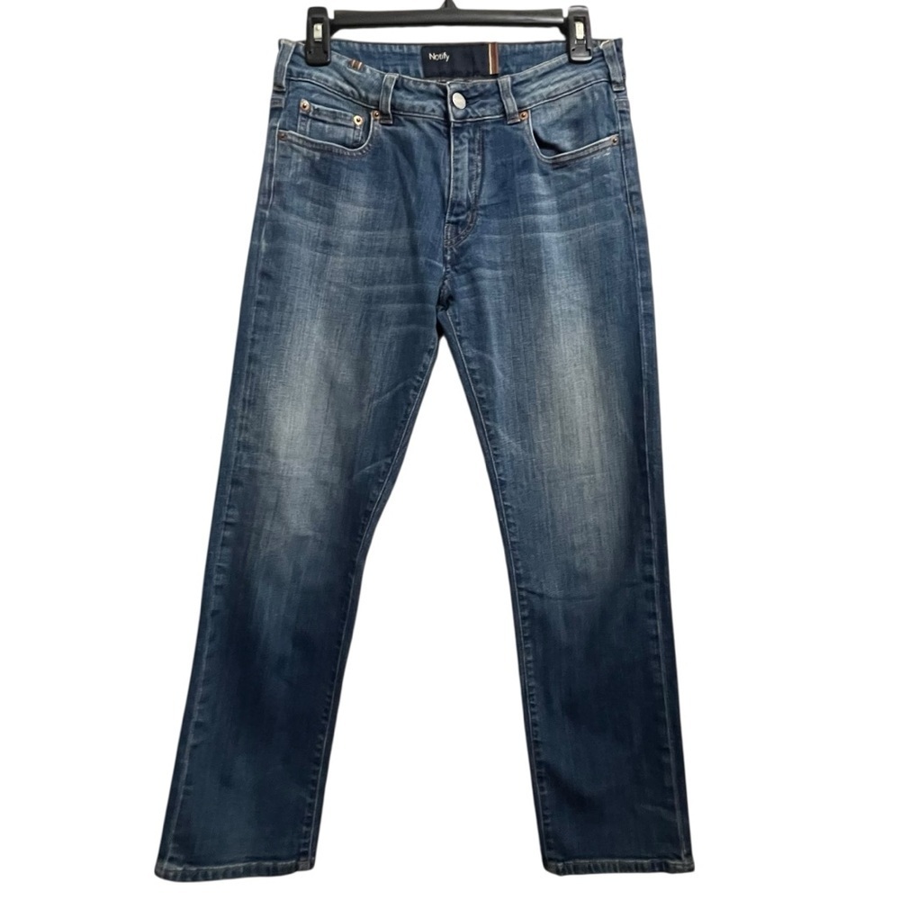 Notify Straight Leg Premium Designer Tailored Denim Blue Jeans SZ 27